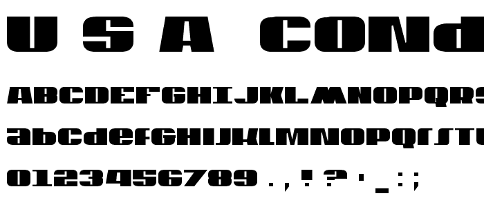 U.S.A. Condensed font